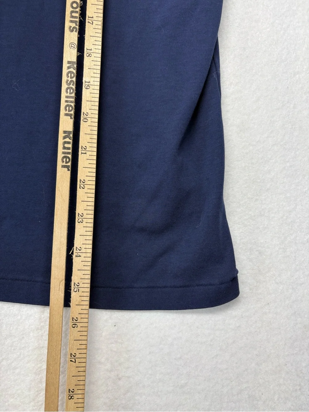 Ralph Lauren Polo Men's V Neck T Shirt Blue Sz Large Slim Fit Cotton Logo Pony